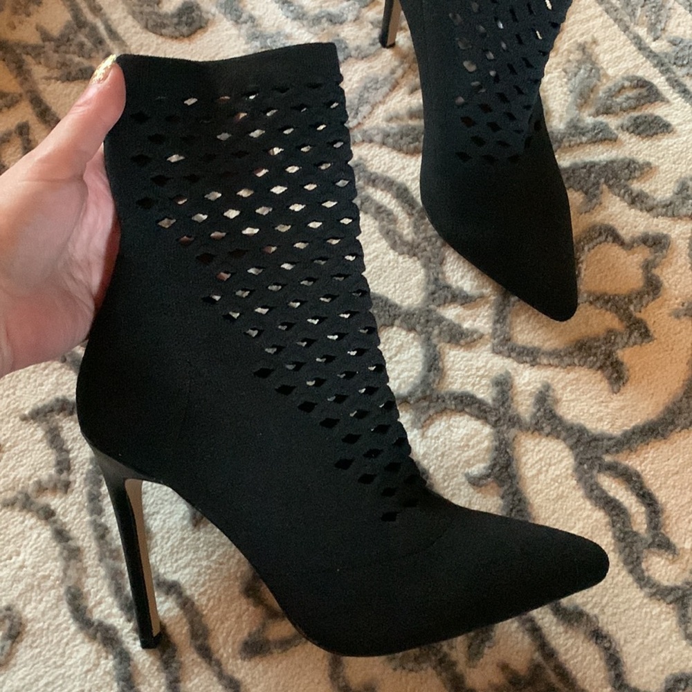 Aldo black sock boots